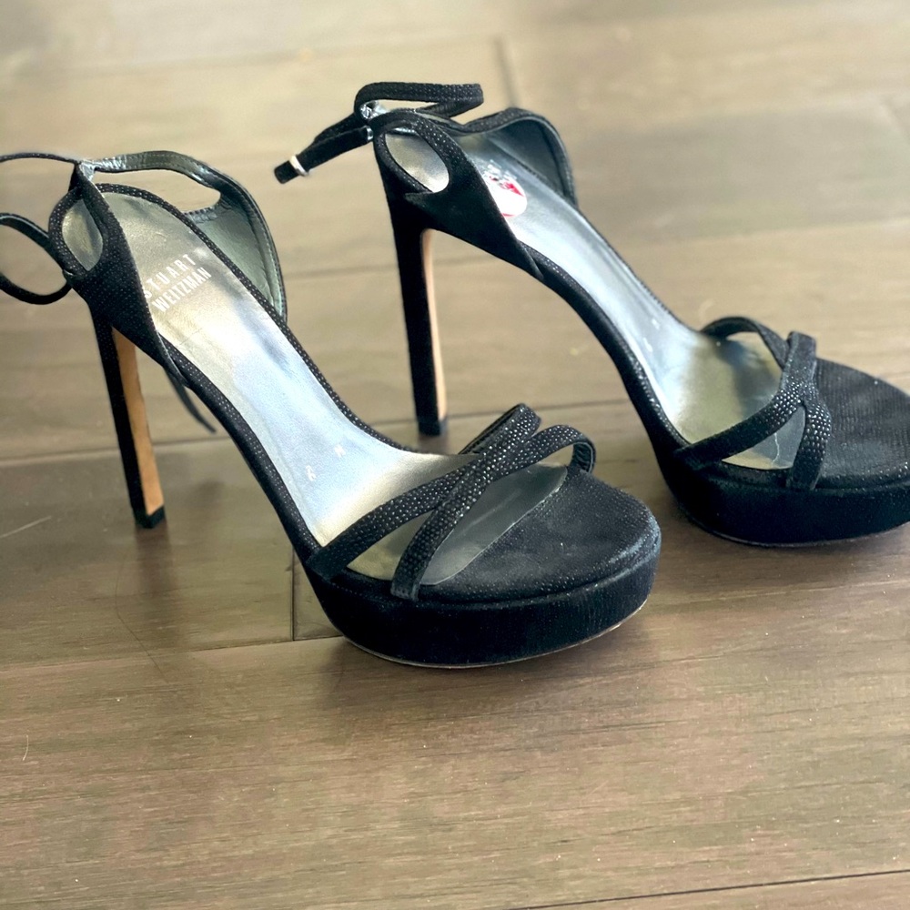 STUART WEITZMAN black stilettos high heel sandal